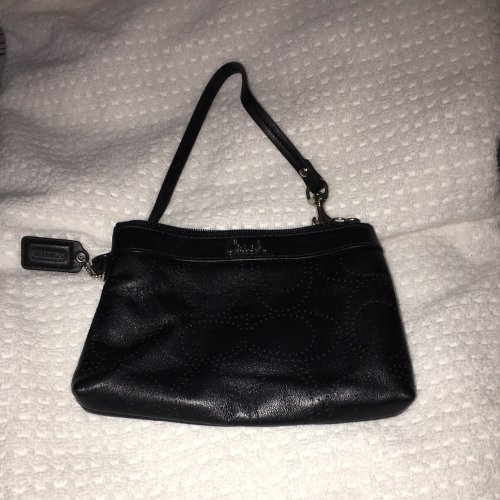 vintage Coach Black wristlet.  NWOT.
